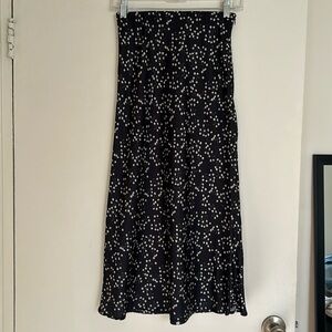 Urban Outfitters Floral Satin Midi Skirt